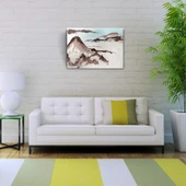 Karlı Dağlar Gri Bulutlar Yağlıboya Kanvas Tablo 50 x 70 thumbnail 2