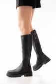 812-2291 Siyah Fermuarlı Günlük Kadın Çizme thumbnail 4