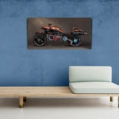 Futuristik Motosiklet Resmi Kanvas Tablo 60 x 120 thumbnail 1