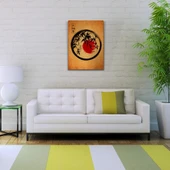 Yaprakların ardında Japonya Bayrağı Poster Kanvas Tablo 50 x 70 thumbnail 2