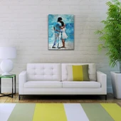 Sarılmış Sevgililer Yağlıboya Kanvas Tablo 50 x 70 thumbnail 2