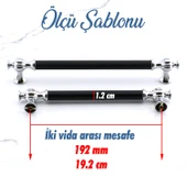 Mobilya Kulpu Metal Çekmece Mutfak Dolap Dolabı Kapak Kulpları Kulbu 192 mm 19.2 cm Krom Siyah thumbnail 3