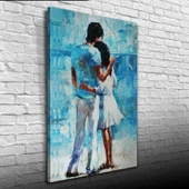 Sarılmış Sevgililer Yağlıboya Kanvas Tablo 50 x 70 thumbnail 1