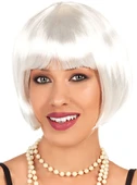 Beyaz Renk Parti Peruğu Kısa Küt Saç thumbnail 1