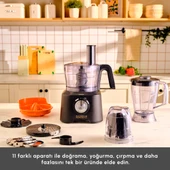 Karaca Mastermaid Power Max 11 In 1 Mutfak Robotu Matte Black Silver 2500 W thumbnail 3