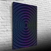 Dairesel sıralı Renkli Noktalar Kanvas Tablo 50 x 70 thumbnail 3