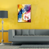 Turuncu Mavi ve Kırmızı Tonlarda Poster Kanvas Tablo 50 x70 thumbnail 2