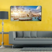 Venedik ve Gondollar Kanvas Tablo 60 x 120 thumbnail 1