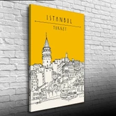 Galata Kulesi Silueti Kanvas Tablo 50 x 70 thumbnail 1