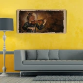 Keman Çalan Kız , Yağlı Boya Kanvas Tablo 60 x 120 thumbnail 3
