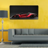 Kırmızı Spor Otomobil Kanvas Tablo 60 x 120 thumbnail 1