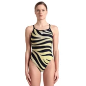 Arena Multi Stripes Swimsuitalylace Back Kadın Yüzücü Mayosu 007158560 thumbnail 1