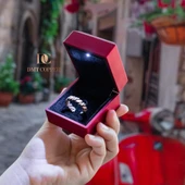 DMT COPPER HOME El Yapımı Örgülü Bakır Yüzük, Antik Rustik Tasarım, Ayarlanabilir, Kırmızı Hediye Kutusu ile, Gaziantep El Sanatları thumbnail 1