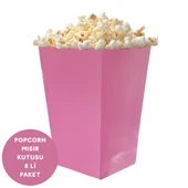 Pembe Renkli Popcorn Mısır Kutusu 8 li Paket thumbnail 1