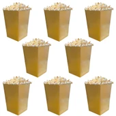 Altın Renkli Popcorn Mısır Kutusu 8 li Paket thumbnail 2