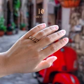 DMT COPPER HOME El Yapımı Örgülü Bakır Yüzük, Antik Rustik Tasarım, Ayarlanabilir, Kırmızı Hediye Kutusu ile, Gaziantep El Sanatları thumbnail 5