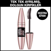 Maybelline New York Lash Sensational Yelpaze Etkili Intense Black Maskara - Ekstra Siyah thumbnail 1