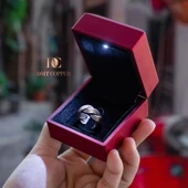 DMT COPPER HOME El Yapımı Örgülü Bakır Yüzük, Ayarlanabilir, Antik Rustik Tasarım, Kırmızı Hediye Kutusu ile thumbnail 1