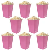 Pembe Renkli Popcorn Mısır Kutusu 8 li Paket thumbnail 2