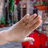 DMT COPPER HOME El Yapımı Örgülü Bakır Yüzük, Antik Rustik Tasarım, Ayarlanabilir, Kırmızı Hediye Kutusu ile, Gaziantep El Sanatları thumbnail 4