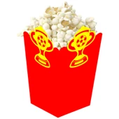 3D Sarı Kırmızı Taraftar Temalı Popcorn Mısır Kutusu 8 li Paket thumbnail 5
