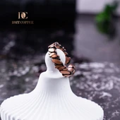 DMT COPPER HOME El Yapımı Örgülü Bakır Yüzük, Antik Rustik Tasarım, Ayarlanabilir, Kırmızı Hediye Kutusu ile, Gaziantep El Sanatları thumbnail 2
