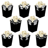 3D Siyah Beyaz Taraftar Temalı Popcorn Mısır Kutusu 8 li Paket thumbnail 1