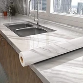 Açık Mermer Desenli Yapışkanlı Kaplama Kağıdı  Büyük Boy 5 Metre thumbnail 2