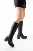 Siyah Fermuarlı Günlük Kadın Çizme thumbnail 4