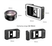 Apexel HD 100mm Profesyonel Yakın Çekim Makro Yakın Çekim Lensi ve 3 Renkli Dolgu Işığı Kiti APL-HB thumbnail 9