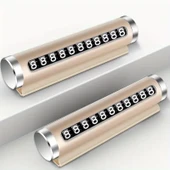 Telefon Numarası Plaka Silindiri Ayarı Renkli Metal Alüminyum Araba Geçici Park Kartı Evrensel Moda Oto Aksesuarları (5314) thumbnail 3