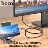 Hoco UA27 Type-c To HDMI HDTV Dönüştürücü Adaptör (4K 30Hz) Kablo thumbnail 2