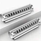 Telefon Numarası Plaka Silindiri Ayarı Renkli Metal Alüminyum Araba Geçici Park Kartı Evrensel Moda Oto Aksesuarları (5314) thumbnail 4