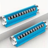 Telefon Numarası Plaka Silindiri Ayarı Renkli Metal Alüminyum Araba Geçici Park Kartı Evrensel Moda Oto Aksesuarları (5314) thumbnail 5