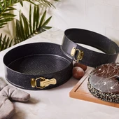 Emsan Circle 2 li Kelepçeli Kek Kalıbı Seti Gold thumbnail 4