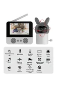 Bebek Kamerası Kumandalı Monitörlü Karşılıklı Konuşma Özellikli , Hatırlatıcılı Ip Bebek Kamerası thumbnail 3