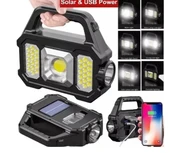P-880a Solar Powerbanklı Şarjlı Taşınabilir Güçlü Fener thumbnail 1