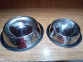 Çetinkaya Pet Market 2 Adet Paslanmaz Çelik Mama ve Su Kabı (Kaydırmaz Alt Taban) thumbnail 1