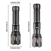 Ps-9954 30w Zoomlu Led Powerbank Özellikli Şarjlı Profesyonel El Feneri thumbnail 2