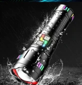 Pro F-3002 Alüminyum Tg Led Gece Şeritli Type-c Şarjlı El Feneri thumbnail 2