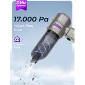Auhma Ahv-02 Kablosuz Araç Içi Süpürge Mor | 17000PA Güçlü Vakum | Fırçasız Motor | Üfleme & Vakum Özellikli | 9 Başlık + Type-C Kablo thumbnail 2