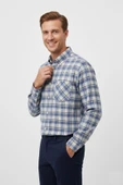 Erkek Kışlık Tek Cep Klasik Gömlek BGL-ST04990 thumbnail 7