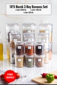 18'li Barok Yuvarlak 3 Boy Kavanoz Seti & Saklama Kabı & Erzak Kabı (6*2000 ML, 6*1000 ML ,6*500 ML) thumbnail 1