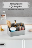 Gri Makyaj Kutusu & Kozmetik Organizeri & Çok Amaçlı Kutu thumbnail 1
