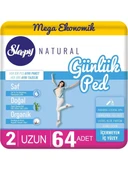 Sleepy 12 AL 10 ÖDE 64'lü Natural Günlük Ped Uzun ve ROSIE oda kokusu thumbnail 2