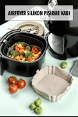 Bütün Airfryer'lere Uyumlu Krem Silikon Pişirme Kabı thumbnail 2