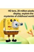 Sünger Bob Tasarımlı Yeni Nesil Çocuk Dijital Mini Fotoğraf Makinesi Çift Kamera thumbnail 3