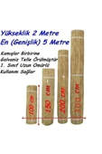 BİŞKİN 2x5 Metre Galvaniz Bakır Telli Hasır Kamış Bahçe Çiti Yükseklik 2 En 5 Metre thumbnail 1