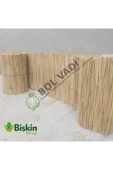 BİŞKİN 20cm x 5 Metre Bambu Kamış Hasır Çit, Misina İpli Doğal Dekorasyon, Balkon ve Bahçe Çiti thumbnail 3