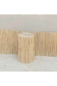 BİŞKİN 20cm x 2Metre Bambu Kamış hasır Çit, Misina İpli Doğal Dekorasyon, Balkon ve Bahçe Çiti thumbnail 1